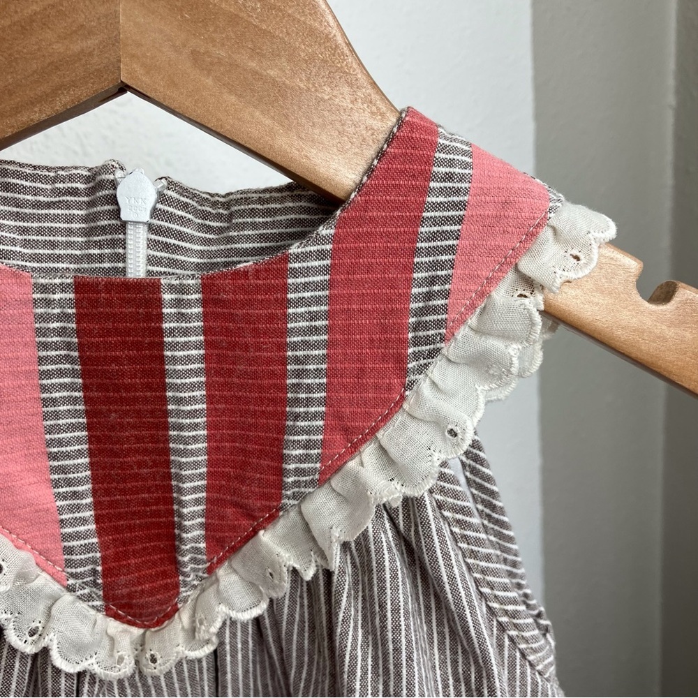 Well Dressed Wolf Rosie dress sleeveless ruffled pomegranate red size 18 months - Picture 3 of 9